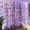 Image of Curtain Light LED Indoor/Outdoor Waterproof 300leds Garland Decoration String Lights Yard Christmas Fairy Garland String Lights