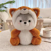 Image of Promotion Kawaii Green  Jointed Bear Cosplay Panda Doll Plush Toy Cartoon  Animal Plushie Throw Pillow Birthday Gift Home Decor