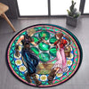 Image of Kingdom Hearts Cartoon Pattern Area Rug Round Floor Mat Living Room Carpet Bathroom Kitchen Rug Doormat Non-slip Floor Mat