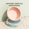 Image of Collapsible Food Storage Container with Lid Portable Silicone Food Container Microwave Freezer Safe Lunch Box