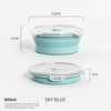 Image of Collapsible Food Storage Containers Silicone Lunch Box with Lid Food Bowls Kitchen Stackable Lunch Box for Pantry Freezer Safe