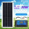 Image of Solar Panel 12V DC 5V USB Type-C Charge Portable Flexible Kit Lightweigh System For  Phones Car Camping Hiking Power Banks IP65