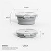 Image of Collapsible Food Storage Container with Lid Portable Silicone Food Container Microwave Freezer Safe Lunch Box