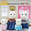 Image of Rabbit Doll 1/12 Micro Dollhouse Reindeer Sheep Elephant Squirrel Family Kitchen Toy Miniature Furniture Set Girl Toy Gift