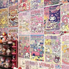 Image of Sanrio Posters Kawaii Hello Kitty Kuromi Anime Paper Pianting Living Room Decor Bedroom Decor Wall Art Home Decoration