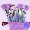 Image of 13pcs Premium Synthetic Nylon Bristle Makeup Brush Set - Soft, Gentle, and Cruelty-Free for Flawless Foundation, Blush, Powder,