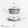 Image of Collapsible Food Storage Containers Silicone Lunch Box with Lid Food Bowls Kitchen Stackable Lunch Box for Pantry Freezer Safe