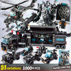 Image of Fire Station City Oceans Blocks Compatible Fire Station Set with Fire Station Fire Helicopter Fire Ship Rescue Boat