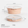 Image of Collapsible Food Storage Container with Lid Portable Silicone Food Container Microwave Freezer Safe Lunch Box