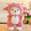 Image of Promotion Kawaii Green  Jointed Bear Cosplay Panda Doll Plush Toy Cartoon  Animal Plushie Throw Pillow Birthday Gift Home Decor