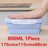 Image of 4pcs/set Silicone Rectangle Lunch Box Collapsible Bento Box Folding Food Container Bowl 300/500/800/1200ml for Dinnerware