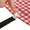 Image of 4 Pcs Triangle Bed Sheet Holders Fitted Sheet Clips Adjustable Sheet Suspenders Mattress Gripper Clips for Bed Mattress Cover