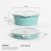 Image of Collapsible Food Storage Containers Silicone Lunch Box with Lid Food Bowls Kitchen Stackable Lunch Box for Pantry Freezer Safe