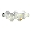 Image of 12PCs 3D acrylic mirror wall sticker home decor hexagon DIY decorations removable living-room decal art ornaments for home