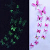 Image of 12 Pcs 3D Luminous Butterfly Creative Wall Stickers DIY Wall Stickers Modern Wall Art Home Decoration DIY Gifts