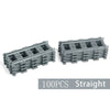 Image of Straight train tracks Curved accessories car blocks Building Sets DIY 10-100 pcs kids toys moc bricks City switch rail crossing