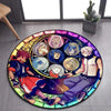 Image of Kingdom Hearts Cartoon Pattern Area Rug Round Floor Mat Living Room Carpet Bathroom Kitchen Rug Doormat Non-slip Floor Mat