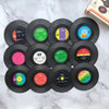 Image of 6/12PCS Set Vintage Mug Coaster Colorful Retro Vinyl Record Disk Coasters for Drinks Vinyl Record Coaster Set Coffee Table Decor