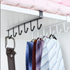 Image of Multifunction 6 Hook Coffee Cup Mug Holder Black White Hooks Shelf Multifunction Kitchen Cabinet Sundries Organizer Storage