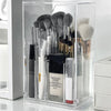 Image of Large Capacity Makeup Brush Holder With Lid Split Acrylic Lipstick Eyeshadow Eyebrow Brushes Holder Foundation Brush Storage Box