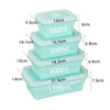 Image of 4pcs/set Silicone Rectangle Lunch Box Collapsible Bento Box Folding Food Container Bowl 300/500/800/1200ml for Dinnerware