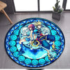 Image of Kingdom Hearts Cartoon Pattern Area Rug Round Floor Mat Living Room Carpet Bathroom Kitchen Rug Doormat Non-slip Floor Mat