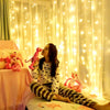 Image of 3x3m Curtain Garland on The Window USB Power Fairy Lights Festoon with Remote New Year Garland Led Lights Christmas Decor