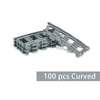 Image of Straight train tracks Curved accessories car blocks Building Sets DIY 10-100 pcs kids toys moc bricks City switch rail crossing