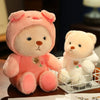 Image of Promotion Kawaii Green  Jointed Bear Cosplay Panda Doll Plush Toy Cartoon  Animal Plushie Throw Pillow Birthday Gift Home Decor