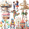 Image of Children’s Amusement Park Stickers Crafts And Scrapbooking stickers kids toys book Decorative sticker DIY Stationery