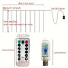 Image of 1pc Hook LED Curtain Lights Fairy String Lights Festival Lighting Rainbow Window Lamp Home Bedroom Wedding Christmas Decoration