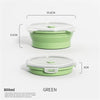 Image of Collapsible Food Storage Container with Lid Portable Silicone Food Container Microwave Freezer Safe Lunch Box