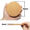 Image of 10PCS Cup Mat Natural Round Wooden Pad Durable Non-Slip Cork Coaster Tea Coffee Mug Drinks Holder for Table Decor DIY Tableware