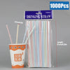 Image of Multicolor Drinking Straws rietjes Milk Tea Bar Party Wedding Kitchen Home Accessories Beverage Black Straw Wholesale
