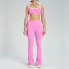 Image of 2pcs Patchwork Sport Yoga Set Workout Clothes for Women Sportwear Women Suit Outfit Fitness Gym Tracksuit Flare Legging Academic