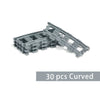 Image of Straight train tracks Curved accessories car blocks Building Sets DIY 10-100 pcs kids toys moc bricks City switch rail crossing