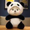 Image of Promotion Kawaii Green  Jointed Bear Cosplay Panda Doll Plush Toy Cartoon  Animal Plushie Throw Pillow Birthday Gift Home Decor