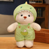 Image of Promotion Kawaii Green  Jointed Bear Cosplay Panda Doll Plush Toy Cartoon  Animal Plushie Throw Pillow Birthday Gift Home Decor