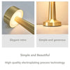 Image of LED Table Light 3 Color Retro Coffee Table Lamp Touch Bar Desktop Decorative Lamp Sensor Rechargeable Night Light For Bedroom