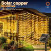 Image of Outdoor Solar Curtain Light 300LED Waterproof String Lights Garden Yard Pavilion Fairy Garland String Lights Holiday Decor Light