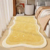 Image of VIKAMA Fresh and Simple Wave Edge Shaped Rug Soft and Comfortable Sofa Mattress Bedside Rug Easy Care Cloakroom Decorative Rugs