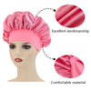 Image of Satin Bonnets Night Sleeping Cap Large Elastic Wide Soft Band Colorful Silk Hat for Curly Hair Care Beauty Makeup for Women