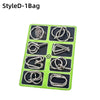 Image of 8Pcs/Set Metal Montessori Puzzle Wire IQ Mind Brain Teaser Puzzles Children Adults Interactive Game Reliever Educational Toys