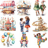 Image of Children’s Amusement Park Stickers Crafts And Scrapbooking stickers kids toys book Decorative sticker DIY Stationery