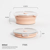 Image of Collapsible Food Storage Containers Silicone Lunch Box with Lid Food Bowls Kitchen Stackable Lunch Box for Pantry Freezer Safe