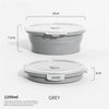 Image of Collapsible Food Storage Container with Lid Portable Silicone Food Container Microwave Freezer Safe Lunch Box