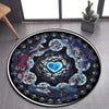 Image of Kingdom Hearts Cartoon Pattern Area Rug Round Floor Mat Living Room Carpet Bathroom Kitchen Rug Doormat Non-slip Floor Mat