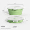 Image of Collapsible Food Storage Containers Silicone Lunch Box with Lid Food Bowls Kitchen Stackable Lunch Box for Pantry Freezer Safe