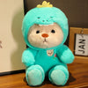 Image of Promotion Kawaii Green  Jointed Bear Cosplay Panda Doll Plush Toy Cartoon  Animal Plushie Throw Pillow Birthday Gift Home Decor