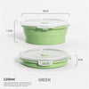 Image of Collapsible Food Storage Container with Lid Portable Silicone Food Container Microwave Freezer Safe Lunch Box